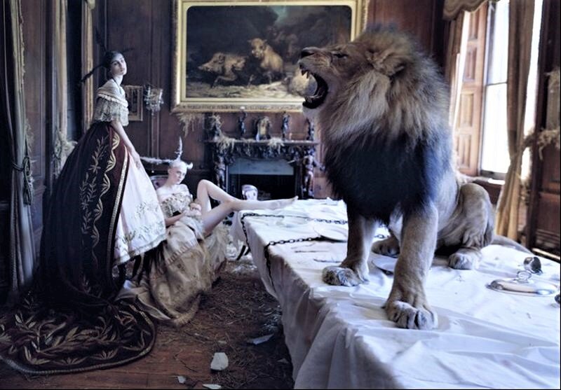 Edie Campbell & Karen Elson In 'Atlas the Lion' By Tim Edie Campbell & Karen Elson In 'Atlas the Lion' By Tim